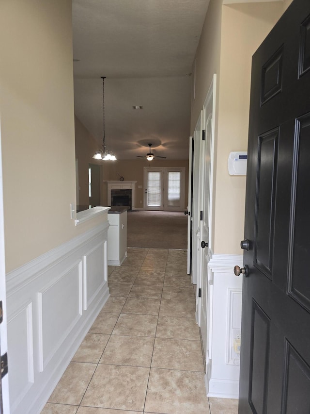 412 York Ln, Augusta, GA 30909 - hall with light tile patterned floors and light colored carpet