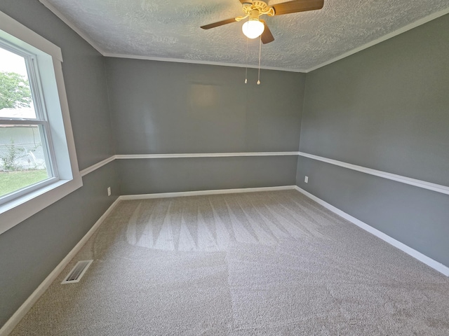 1005 Weston St, North Augusta, SC 29841 - carpeted empty room with a textured ceiling and a ceiling fan