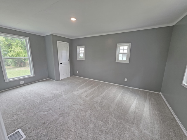 1005 Weston St, North Augusta, SC 29841 - empty room featuring carpet, ornamental molding, and recessed lighting
