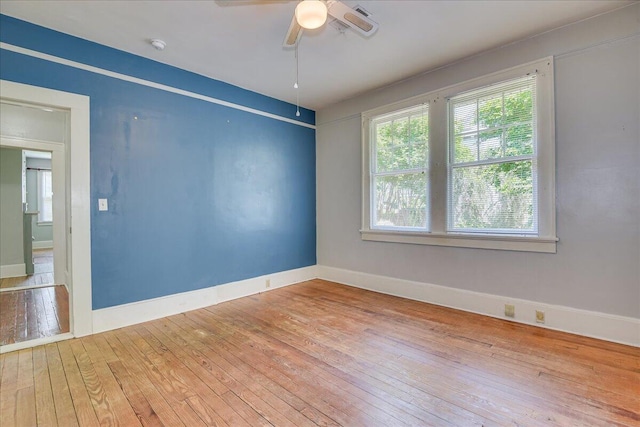 844 Heard Ave, Augusta, GA 30904 - spare room featuring hardwood / wood-style floors, ceiling fan, and a smoke detector