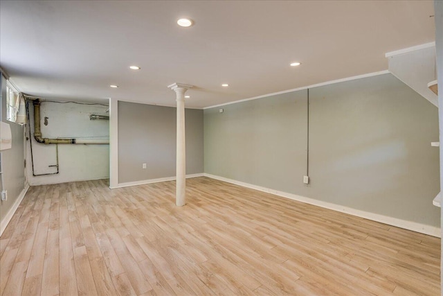 844 Heard Ave, Augusta, GA 30904 - finished below grade area featuring wood finished floors and recessed lighting