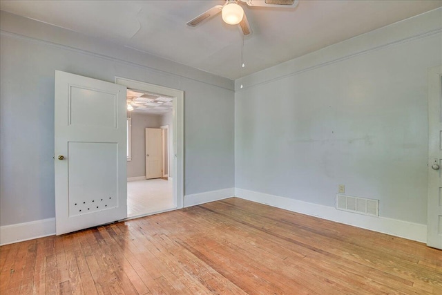 844 Heard Ave, Augusta, GA 30904 - empty room featuring ceiling fan and light wood finished floors