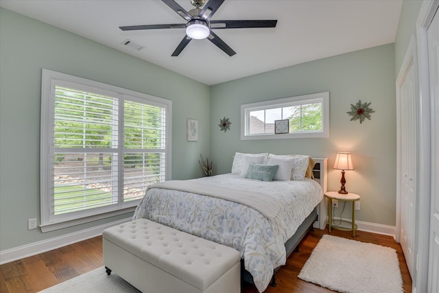139 Laurens Dr, Mccormick, SC 29835 - bedroom featuring multiple windows, baseboards, and dark wood finished floors