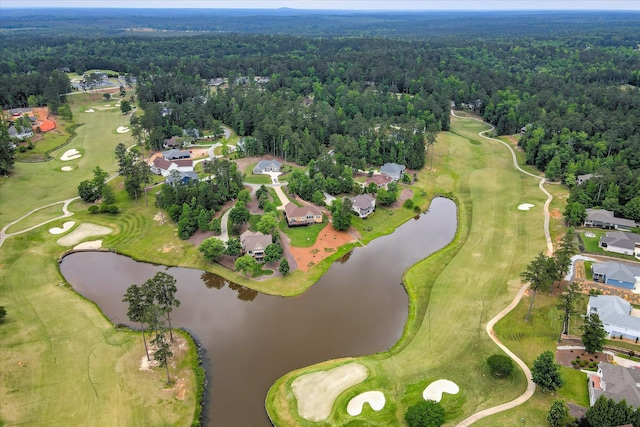 139 Laurens Dr, Mccormick, SC 29835 - aerial view of property's location with a heavily wooded area, a large body of water, and a local golf course