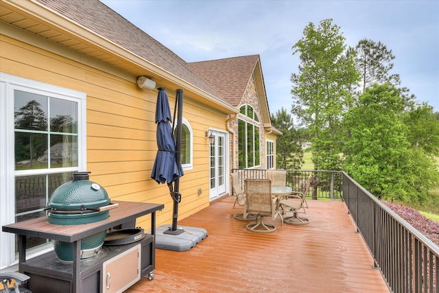 139 Laurens Dr, Mccormick, SC 29835 - wooden deck with outdoor dining area