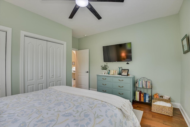 139 Laurens Dr, Mccormick, SC 29835 - bedroom with wood finished floors, baseboards, and a ceiling fan