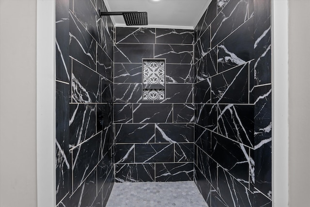 3589 Jonathan Cir, Augusta, GA 30906 - full bathroom featuring tiled shower and crown molding