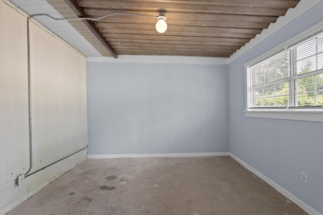 3589 Jonathan Cir, Augusta, GA 30906 - unfurnished room with concrete floors and wood ceiling