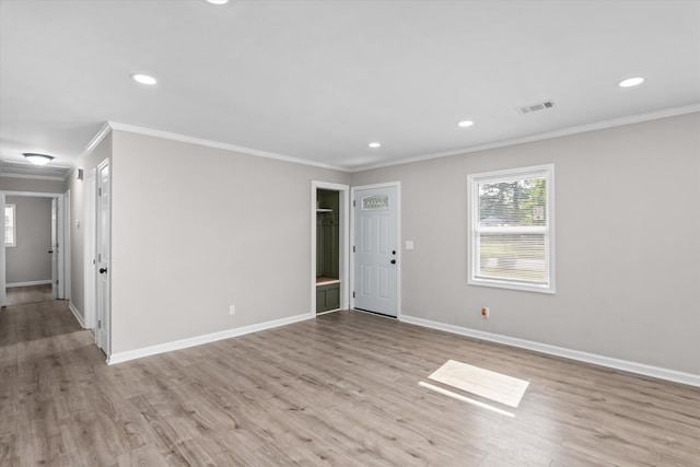 3589 Jonathan Cir, Augusta, GA 30906 - spare room featuring ornamental molding, recessed lighting, and wood finished floors