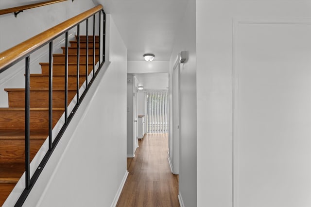 4004 Columbia Rd, Martinez, GA 30907 - corridor featuring wood finished floors, baseboards, and stairway