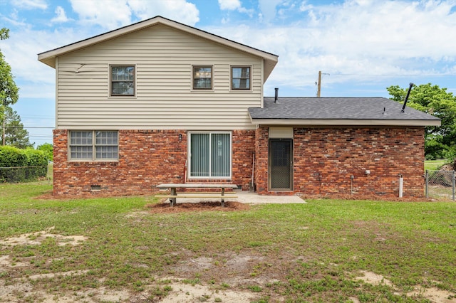 4004 Columbia Rd, Martinez, GA 30907 - rear view of house with brick siding, a patio, and a shingled roof