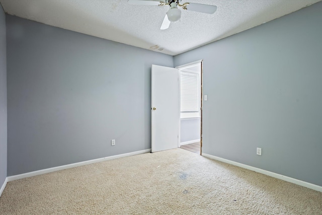 3701 Winchester Way, Martinez, GA 30907 - carpeted empty room with a textured ceiling, baseboards, and a ceiling fan