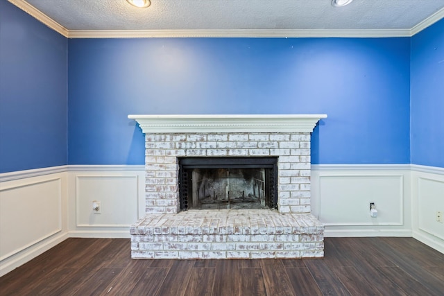 3701 Winchester Way, Martinez, GA 30907 - room details with a decorative wall, wood finished floors, wainscoting, and a fireplace