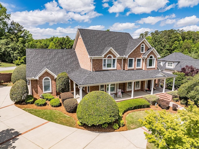 view of front of house with covered porch