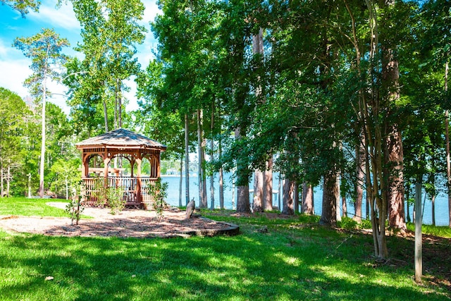 6287 Rousseau Creek Rd, Thomson, GA 30824 - view of green lawn with a gazebo