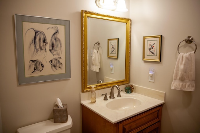 6287 Rousseau Creek Rd, Thomson, GA 30824 - half bathroom featuring toilet and vanity