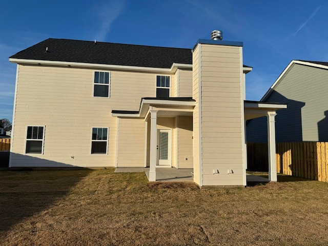 2417 Laurens St, Grovetown, GA 30813 - rear view of house with a patio area and a chimney
