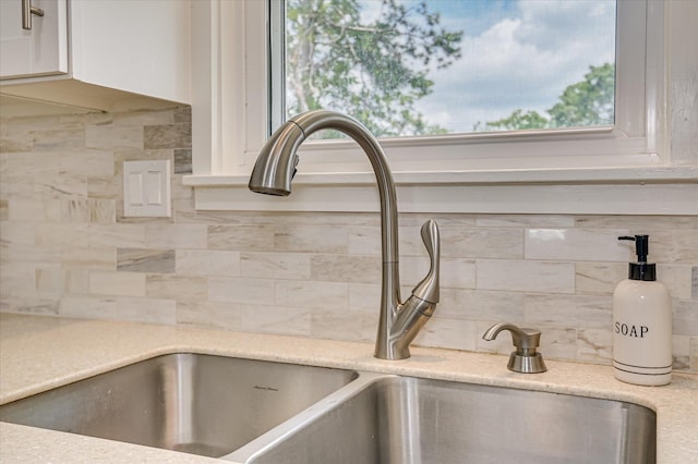 4073 Old Trail Rd, Augusta, GA 30907 - kitchen view of tasteful backsplash and white cabinets