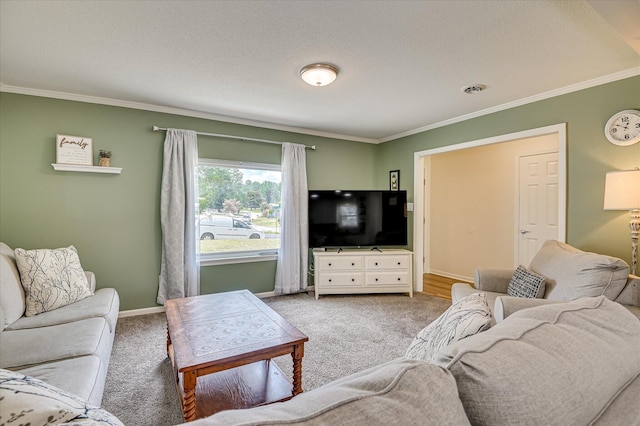 4073 Old Trail Rd, Augusta, GA 30907 - living area with crown molding and light carpet