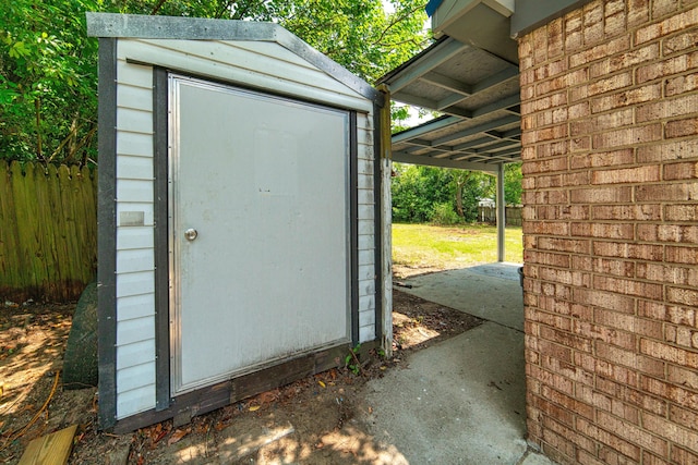 view of outbuilding