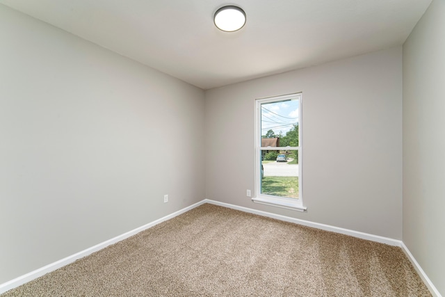 view of carpeted spare room