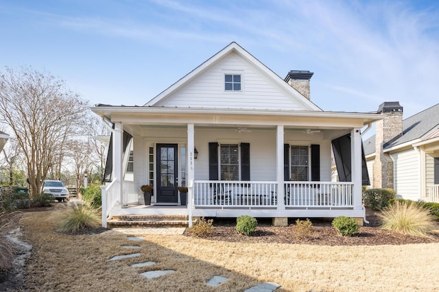 view of front of house with covered porch