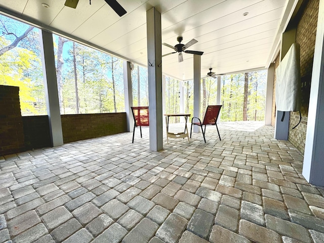 view of patio / terrace with ceiling fan