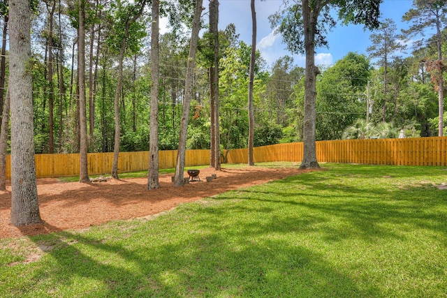view of yard with fence private yard