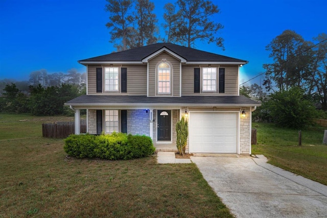 2409 Par Dr, Augusta, GA 30906 - traditional-style home featuring driveway, stone siding, and a front lawn