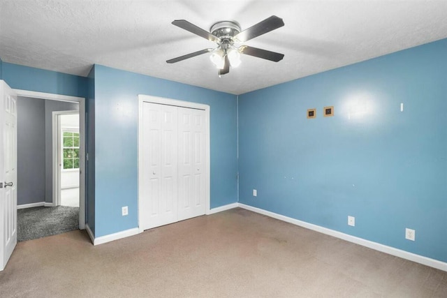 2409 Par Dr, Augusta, GA 30906 - unfurnished bedroom featuring a ceiling fan, baseboards, carpet, and a closet