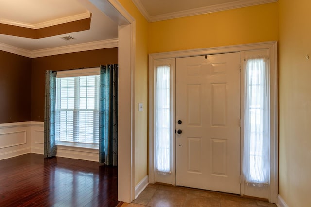 219 Devonshire Dr, Thomson, GA 30824 - entrance foyer featuring ornamental molding and wood finished floors