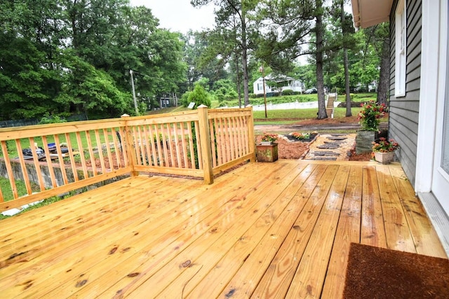 view of wooden deck