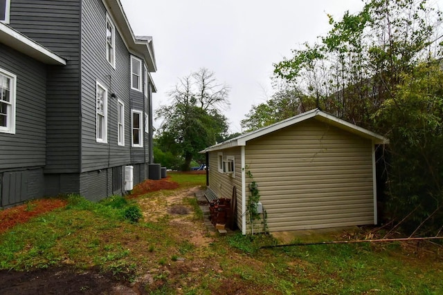 view of home's exterior featuring central AC unit