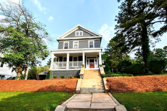 view of front facade with covered porch