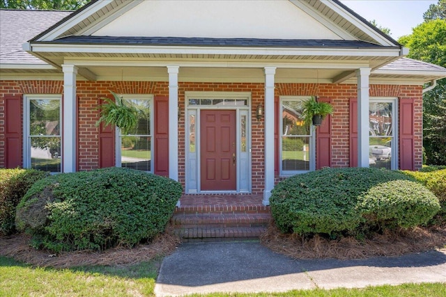 4482 Persimmon St, Evans, GA 30809 - entrance to property featuring brick siding and a shingled roof