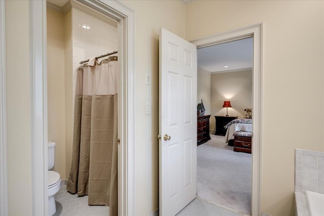 4482 Persimmon St, Evans, GA 30809 - ensuite bathroom featuring toilet and a shower with shower curtain