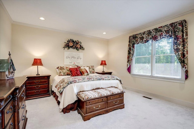 4482 Persimmon St, Evans, GA 30809 - carpeted bedroom with ornamental molding, baseboards, and recessed lighting