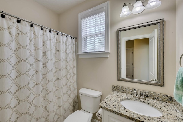 4074 Ellington Dr, Grovetown, GA 30813 - bathroom featuring vanity, toilet, and a shower with curtain