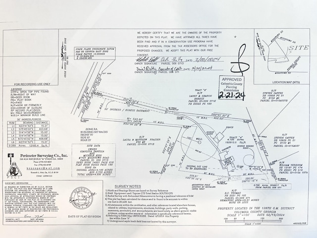 7181 Moontown Rd, Appling, GA 30802 - survey map / technical document