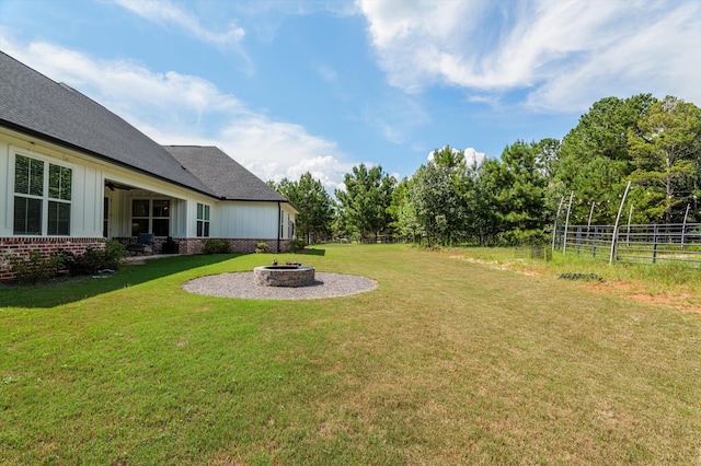 7181 Moontown Rd, Appling, GA 30802 - view of yard with a fire pit