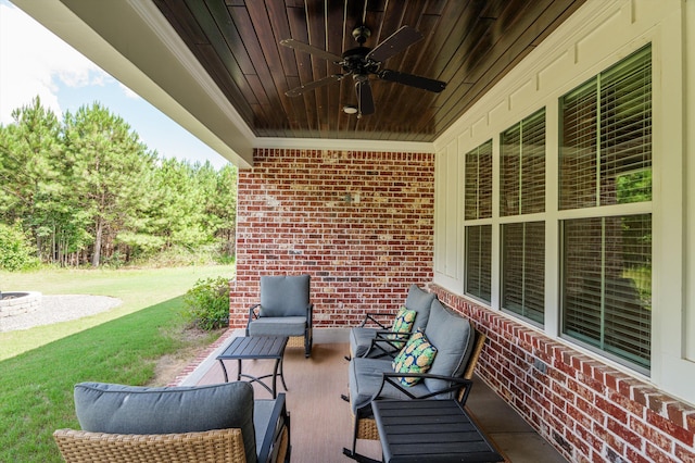 7181 Moontown Rd, Appling, GA 30802 - view of patio / terrace featuring a ceiling fan