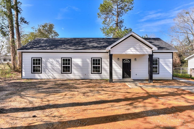 ranch-style house featuring a patio area