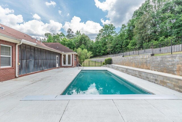 2114 Southlake Pkwy, Augusta, GA 30906 - view of pool featuring french doors, a patio, and a fenced backyard