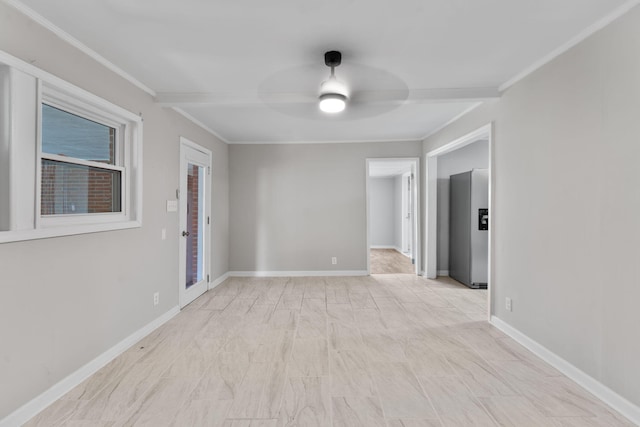 108 Frances Dr, North Augusta, SC 29841 - empty room featuring a ceiling fan and crown molding