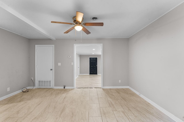 108 Frances Dr, North Augusta, SC 29841 - spare room with a ceiling fan and light wood finished floors