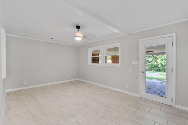 108 Frances Dr, North Augusta, SC 29841 - spare room featuring ornamental molding and a ceiling fan