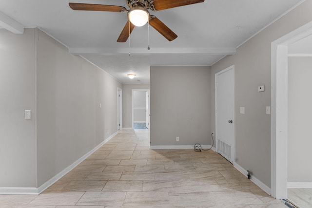 108 Frances Dr, North Augusta, SC 29841 - spare room featuring a ceiling fan and baseboards