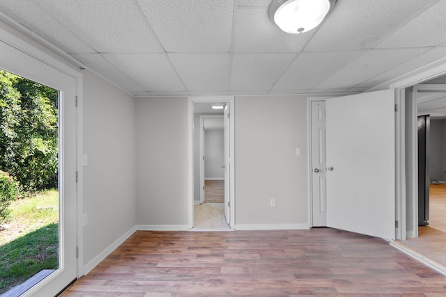 108 Frances Dr, North Augusta, SC 29841 - unfurnished bedroom with light wood-type flooring and a paneled ceiling