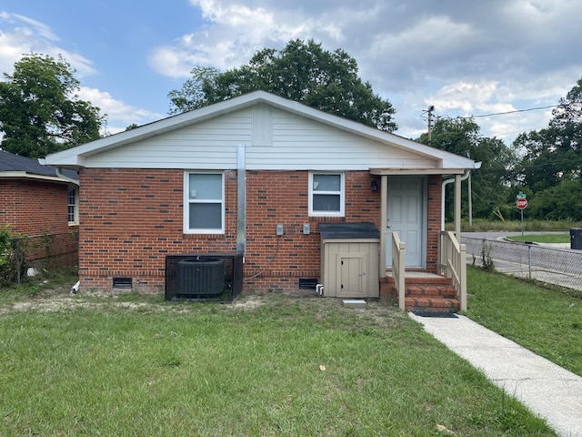 2113 Dyer St, Augusta, GA 30901 - back of property with brick siding and cooling unit