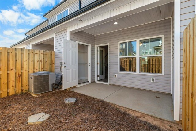 view of patio featuring cooling unit